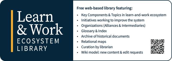 Learn &amp; Work Ecosystem Library badge with details