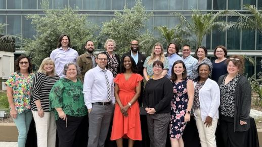 Photo of 1EdTech's first TrustEd Apps Certified Leader cohort taken at the 2023 Learning Impact Conference in Anaheim, CA, on June 6, 2023