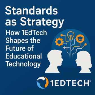 Decorative image: ChatGPT’s visualization of e-literate blog post &quot;Standards as Strategy: How 1EdTech Shapes the Future of Educational Technology&quot;